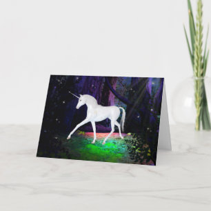 Een Glimpse van een Unicorn Fantasy Love Wenskaart Kaart