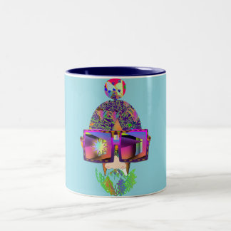Een glinstering in mijn lens nieuwigheid blauw tweekleurige koffiemok