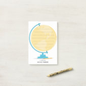 Een globe Post It-notities Post-it® Notes (Op bureau)