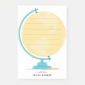 Een globe Post It-notities Post-it® Notes (Voorkant)