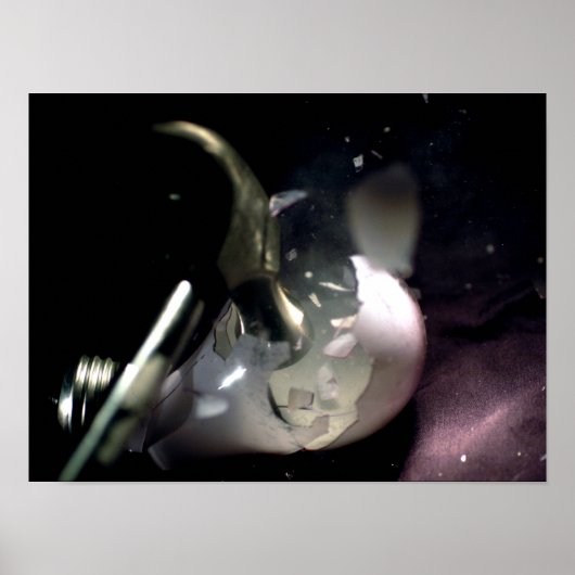 Een gloeilamp pletten poster (Voorkant)