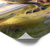 Een Gnome Warrior poseert met zijn draak Poster (Hoek)