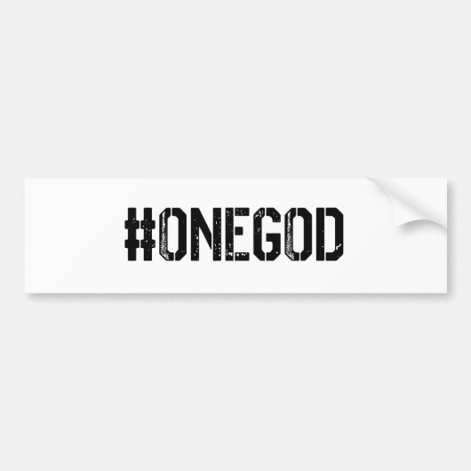 ÉÉN GOD-Bumpersticker Bumpersticker (Voorkant)