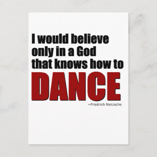 Een God die weet hoe hij moet dansen Briefkaart