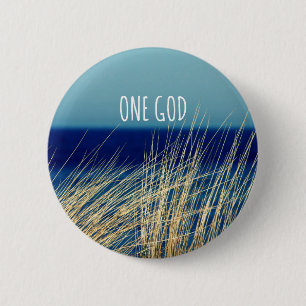 Eén God Ronde Button 5,7 Cm