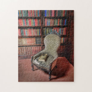 Een goed boek en een klapstoel legpuzzel