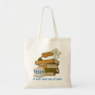 Een goed gelezen kopje rust tote bag