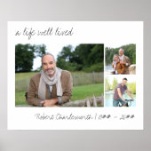 Een goed levend Casual script 3 foto begrafenis Poster (Voorkant)