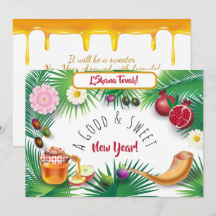 Een goed & lief nieuwjaar! Vakantie Rosh Hashanah Kaart