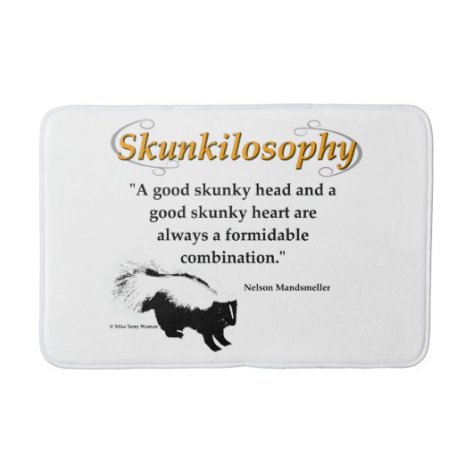 Een goed stinkhoofd en een goed stinkhart badmat (Voorkant)