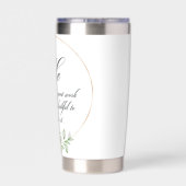 Een goed werk, Roze tulp lijst Geïsoleerde Drinkbeker (Achterkant)