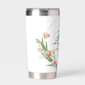 Een goed werk, Roze tulp lijst Geïsoleerde Drinkbeker (Voorkant)