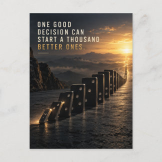 Eén goede beslissing uitnodiging briefkaart