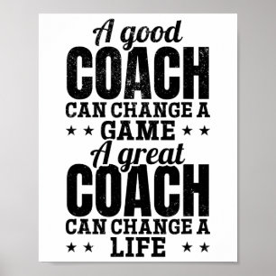 Een goede coach kan een wedstrijd veranderen als e poster