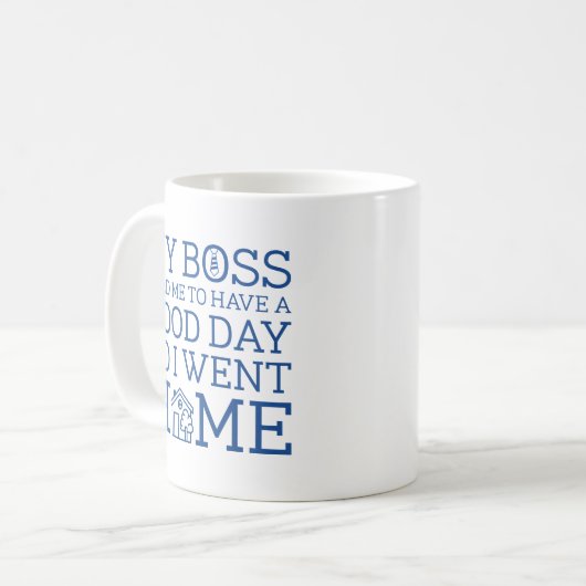 Een goede dag koffiemok (Voorkant links)