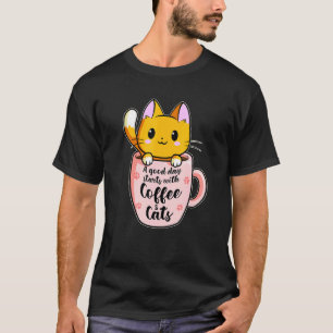 Een Goede Dag Met Koffie En Katten Kat Koffie 43 T-shirt