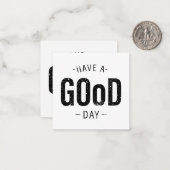 Een goede dag notitiekaartje (Voorkant / Achterkant in situ)