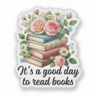 Een goede dag om boeken te lezen sticker