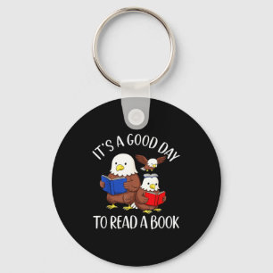Een goede dag om een boek te lezen arend bibliothe sleutelhanger