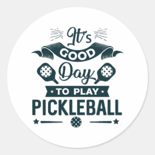Een goede dag om Pickleball te spelen Ronde Sticker