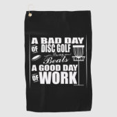 Een goede dag start met een schijfgolf golfhanddoek (Voorkant)