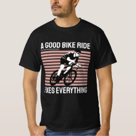 Een goede fietstocht lost alles op, fietsen t-shirt