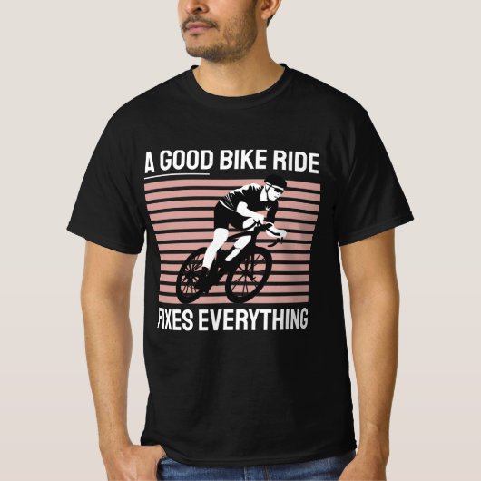 Een goede fietstocht lost alles op, fietsen t-shirt (Voorkant)