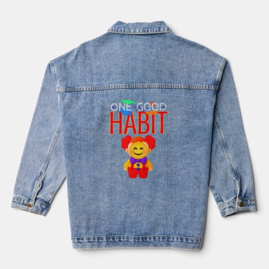 Eén Goede Gewoonte Denim Jacket (Achterkant)