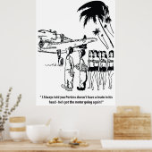 Een goede monteur, grappig, poster (Keuken)