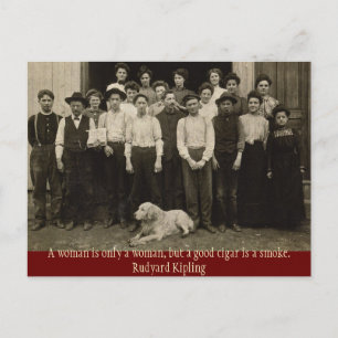 Een goede sigaar is een rook briefkaart