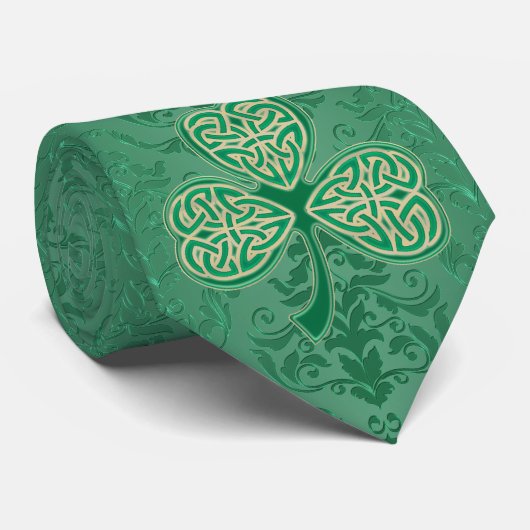 Een goede St. Patrick's Day Irish Green Shamrocks Stropdas (Opgerold)