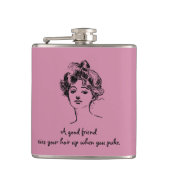 Een goede vriend Funny Heupfles (Voorkant)