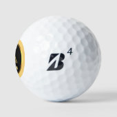 Een Gold Monogramed Letter met persoonlijke Sleute Golfballen (Logo)