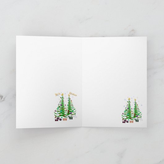 Een Golden Pug kerst Kaart (Binnen)