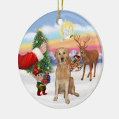 Een Golden Retriever (K) Keramisch Ornament (Links)