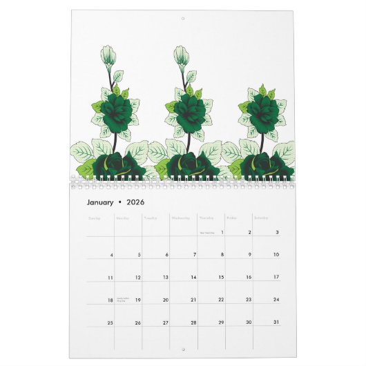 Een golden retriever puppy zit op een grasveld, w kalender (Jan 2026)