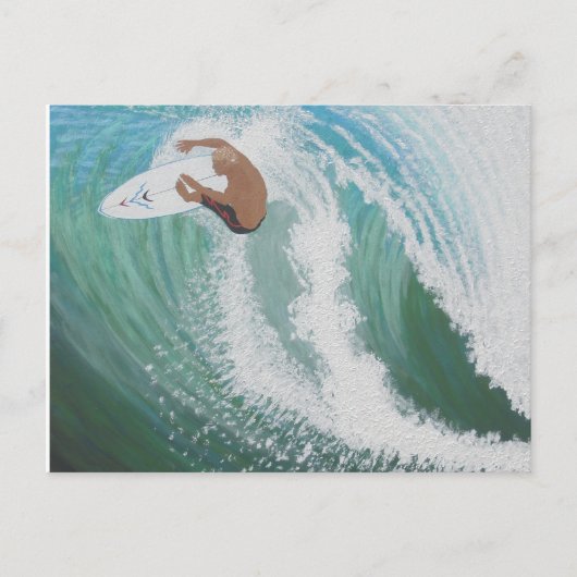 Een golf nemen briefkaart (Voorkant)