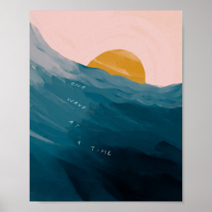"Eén golf per keer." Poster