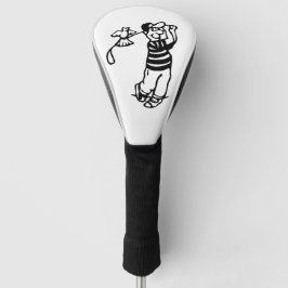 Een Golfer in b-w Golfheadcover