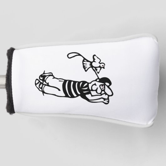 Een Golfer in b-w Golfheadcover (Voorkant)