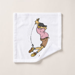 Een Golfer mist de bal Washandje