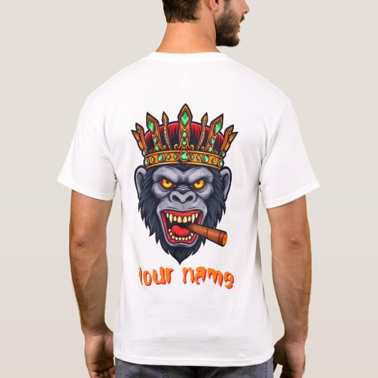 Een Gorilla Head T-Shirt print (Achterkant)