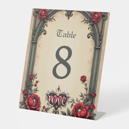 Een gotische romance. Een , gotische stijl Reclamebord Met Voetstuk (Voorkant)