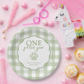 Een Gouden Jaar Paw Print Eerste Verjaardag Party Papieren Bordje (Feest)