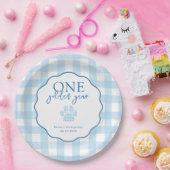 Een Gouden Jaar Paw Print Eerste Verjaardag Party Papieren Bordje (Feest)