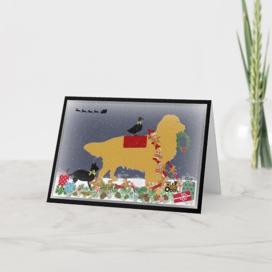 Een gouden kerst! feestdagen kaart (Voorkant)