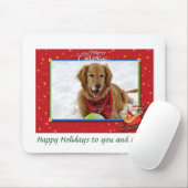 Een gouden kerstgroet muismat (Met muis)