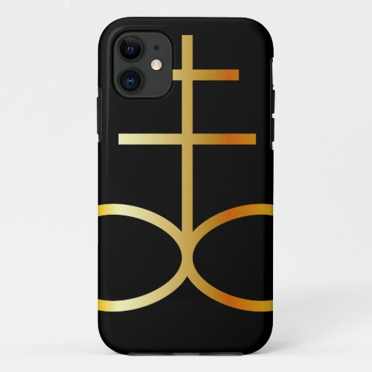 Een gouden Leviathan Cross- of Sulfur-symbool Case-Mate iPhone Case (Achterkant)