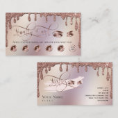 Een gouden troep-trouwerekaart met mooie zweepslag visitekaartje (Voorkant / Achterkant)