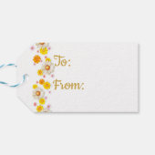 Een gouden verjaardag cadeaulabel (Achterkant Horizontaal)